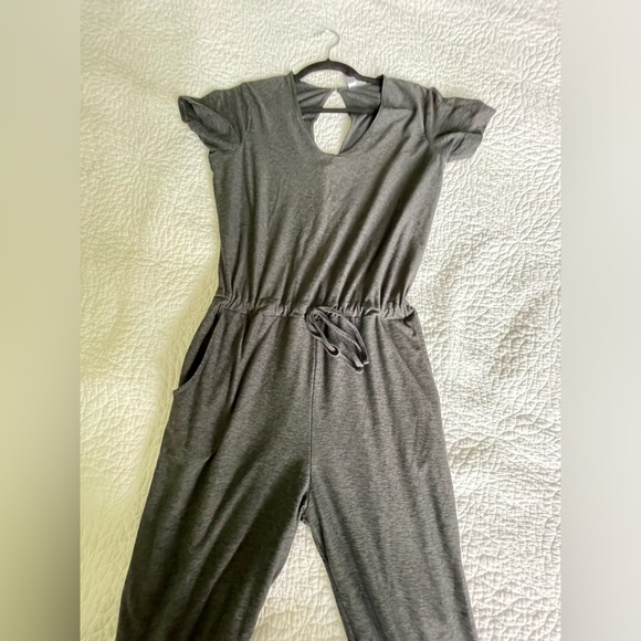 Womens Kyodan Charcoal Gray Jumpsuit with Drawstring waist and pockets Small - Picture 4 of 9